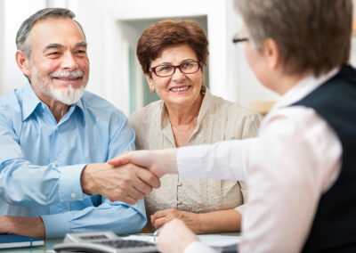 A patient being fitted with a hearing aid in clinic.